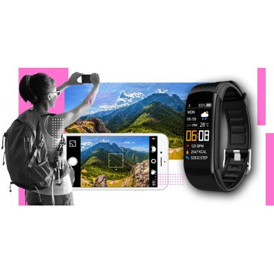 9. Smartwatch GIEWONT Black Pink 2 Straps GW200-4