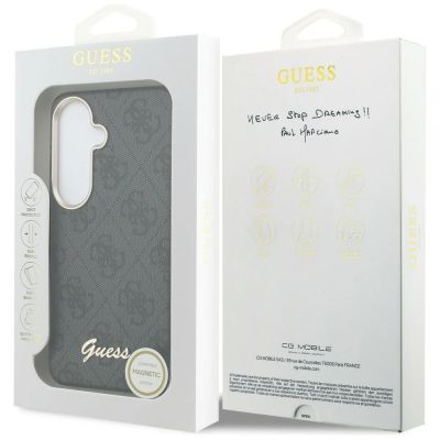 8. Guess 4G Script MagSafe Case for Samsung Galaxy S26 - Black