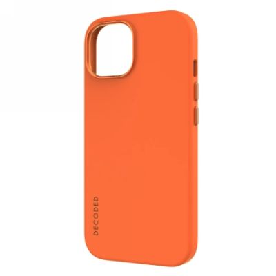 2. Decoded Silicone Case with MagSafe for iPhone 15 Plus - orange