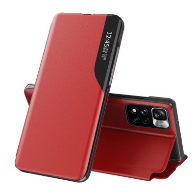 2. Eco Leather View Case elegant case with flip cover and stand function Xiaomi Redmi Note 11 Pro+ 5G (China) / 11 Pro 5G (China) / Mi11i HyperCharge / Poco X4 NFC 5G red