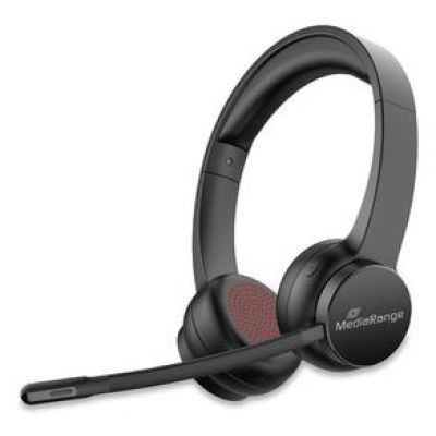 6. MediaRange MROS307 Headphones/Headset Wireless Headband Calls/Music USB Type-C Bluetooth Black