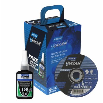2. NORTON SHIELD.VULCAN 125 x 1.6 /100 pcs.+ ONE BOND GLUE