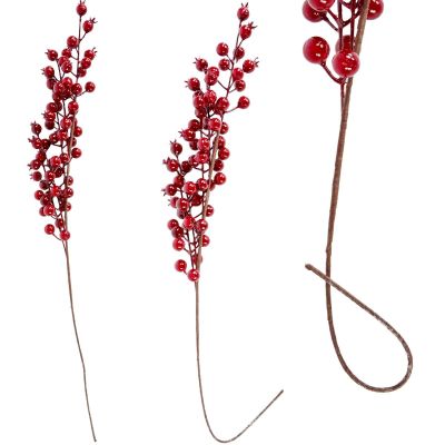 4. DECORATIVE BRANCH 60 CM RED
