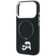 6. Karl Lagerfeld with Ring Stand 360 Karl & Choupette Heads Pin MagSafe Case for iPhone 18 Pro / 17 Pro - Black