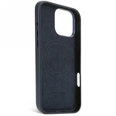 3. Decoded Leather Backcover MagSafe case for iPhone 16 Pro Max - navy blue