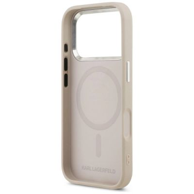 7. Karl Lagerfeld Choupette Pin MagSafe Case for iPhone 17 Pro - Pink