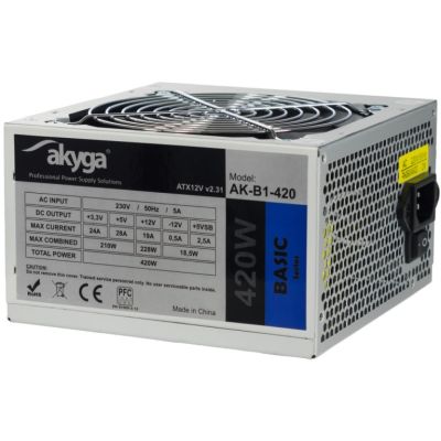 Akyga AK-B1-420 Power Supply (420 W; Passive; 120 mm)
