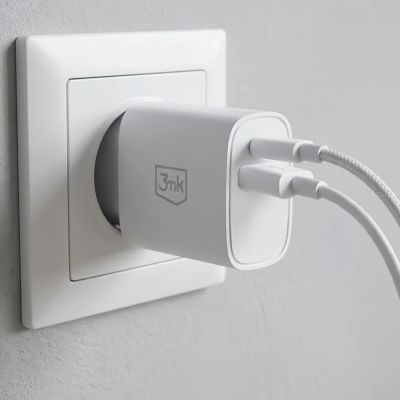 4. 3mk FlowPower 30W 1A1C PD 3.0 QC4+ Wall Charger - White