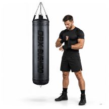 PREMIUM Punching Bag + Hoop SBRX Black Empty - 150cm | DBX Bushido