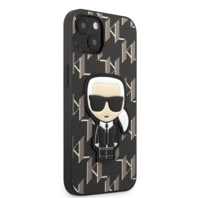 4. Karl Lagerfeld KLHCP13SPMNIKBK iPhone 13 mini 5.4" hardcase black/black Monogram Ikonik Patch