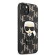 4. Karl Lagerfeld KLHCP13SPMNIKBK iPhone 13 mini 5.4" hardcase black/black Monogram Ikonik Patch