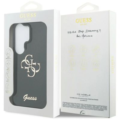 8. Guess IML Big Metal 4G Script case for Samsung Galaxy S26 Ultra - black