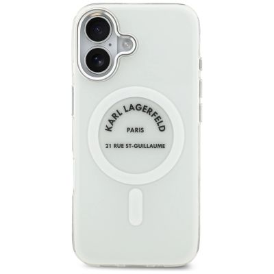 3. Karl Lagerfeld IML Karl RSG Logo MagSafe Case for iPhone 17 - Transparent