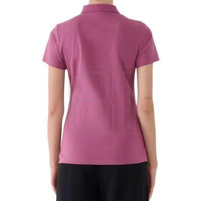 2. Women's polo shirt 4F F554 burgundy 4FWAW25TPTSF554 60S