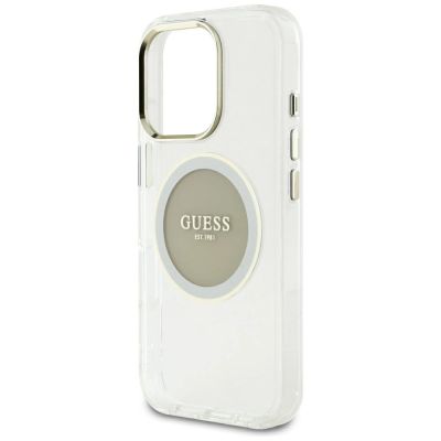 6. Guess IML Metal Colored Circle Classic Logo MagSafe case for iPhone 16 Pro Max - gray