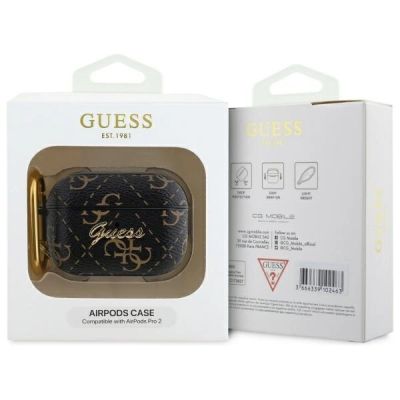 4. Guess GUAP2PG4GPK AirPods Pro 2 (2022/2023) cover black/black 4G Hook