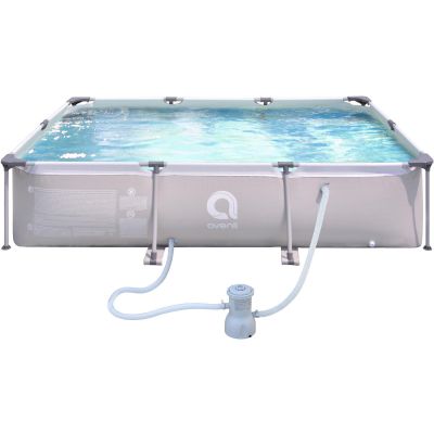 8. RECTANGULAR FRAME POOL WITH SUPER STRONG FILTER PUMP 300x207x66CM 17771EU