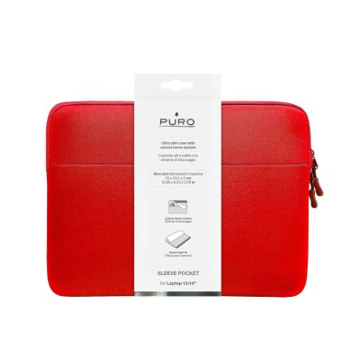2. Puro Slim Pocket 13" Laptop Bag - Red