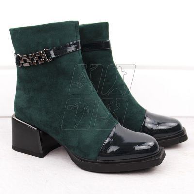 2. D&amp;A S.Barski ankle boots with decorative heel Premium Collection W MR880-018 OLI269B