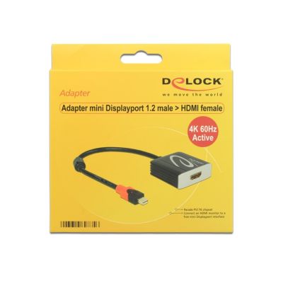2. DeLOCK 62735 Adapter Cable 0.2m Mini DisplayPort HDMI Type A (Standard) Black