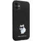 4. Karl Lagerfeld KLHCN61SMHCNPK case for iPhone 11 / Xr - black Silicone C Metal Pin