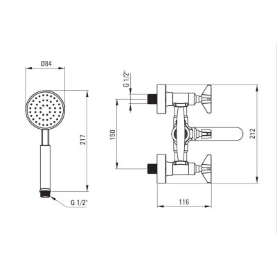 5. Deante Temisto BQTN11D bath and shower mixer