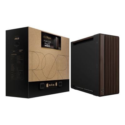 34. ASUS ProArt PA602 Wood Edition Modern Black - Metal Panel Midi Tower Black, Wood
