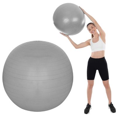 13. FITNESS BALL 55CM ANTIBURST GRAY