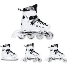 NH10905 4in1 WHITE LED SIZE S(31-34) ROLLER SKATES WITH DIMENSIONAL HOCKEY BLADE NILS EXTREME