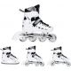 NH10905 4in1 WHITE LED SIZE S(31-34) ROLLER SKATES WITH DIMENSIONAL HOCKEY BLADE NILS EXTREME