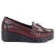 2. Vinceza 39990 Burgundy Leather Wedge Moccasins