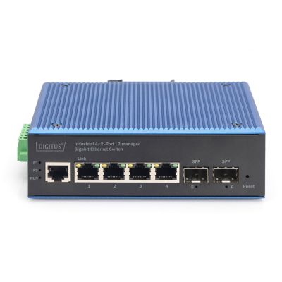 4. 4+2-Port L2 Managed Gigabit Ethernet Industrial Switch 4 x GE RJ45 + 2 SFP Port