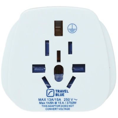 2. TRAVEL BLUE UNIVERSAL WORLD TO SCHUKO TRAVEL ADAPTER