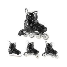 NH10905 4in1 BLACK LED SIZE S(31-34) ROLLER SKATES WITH DIMENSIONAL HOCKEY BLADE NILS EXTREME