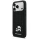 2. Karl Lagerfeld Rhinestones Karl&Choupette Pin Case for iPhone 17 Pro Max - Black