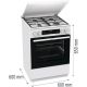 10. GORENJE GKS6C71WF gas-electric cooker 60 cm | AirFry | ExtraSteam | FrozenBake | white