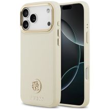 Guess Grained Strass Logo MagSafe case for iPhone 17 Pro Max - beige