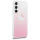 4. Hello Kitty IML Gradient Electrop Kitty Head case for Samsung Galaxy A55 - pink