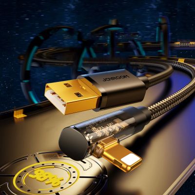 3. Joyroom Gaming Cable S-UL012A6 Lightning (angled) / USB-A (straight) 2.4A 1.2 m - black