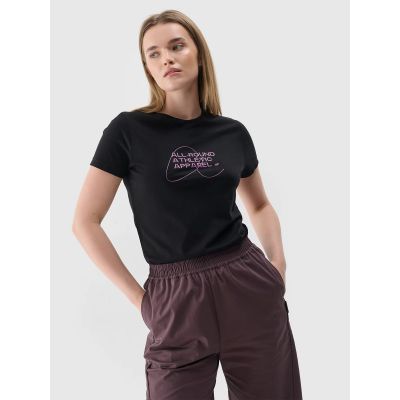 Women's slim T-shirt with print 4F 4FRSS24TTSHF2499-20S