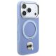 4. Karl Lagerfeld with Ring Stand 360 Karl Head Pin MagSafe Case for iPhone 18 Pro / 17 Pro - Light Blue
