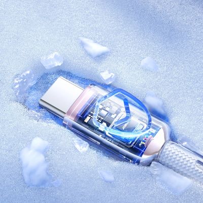 13. Joyroom S-A42 Crystal-Clear Series 3A USB-A - USB-C cable 1.2m - white