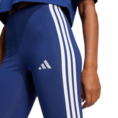 4. adidas Essentials 3-Stripes Cotton Women's Leggings Dark Blue JE0067