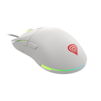 11. Genesis Krypton 750 Light 8000 DPI Gaming Mouse PAW3333 RGB White Gaming Mouse