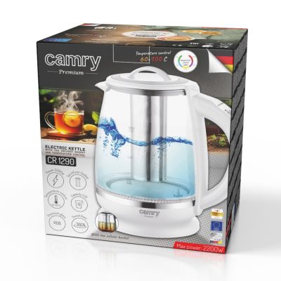 22. Electric kettle CAMRY CR 1290w white