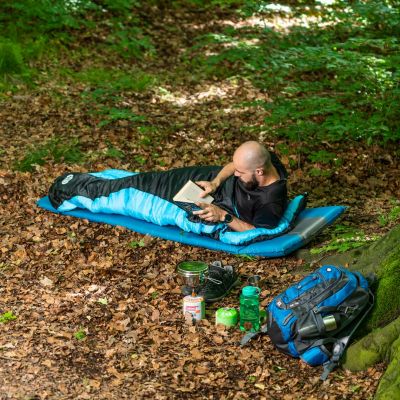 17. NILS CAMP NC2012 Sleeping Bag Black and Blue