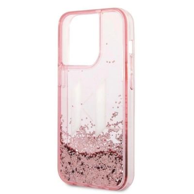 6. Karl Lagerfeld KLHCP14LLBKLCP iPhone 14 Pro 6.1 "pink / pink hardcase Liquid Glitter Big KL