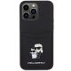 3. Karl Lagerfeld KLHCP15XSAPKCNPK iPhone 15 Pro Max 6.7" black/black hardcase Saffiano Cardslot KC Metal Pin