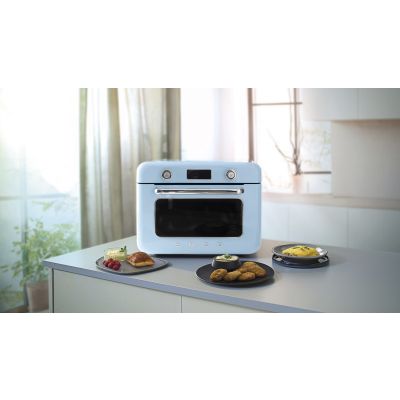 28. Smeg COF01PBEU Small Blue Steam Oven Buttons, Rotary