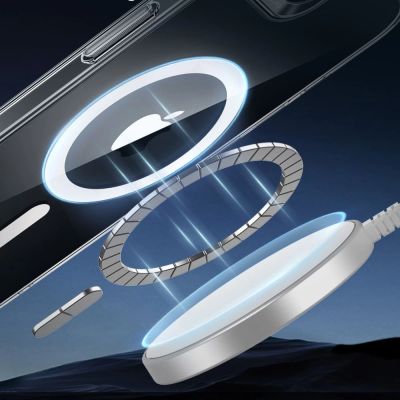 3. ESR Classic Hybrid Halolock MagSafe Case for iPhone 16e / 17e - Transparent